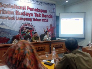 sosialisasi pencatatan WBTB Lampung 2016 - Yopie Pangkey